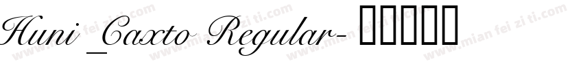 Huni_Caxto Regular字体转换